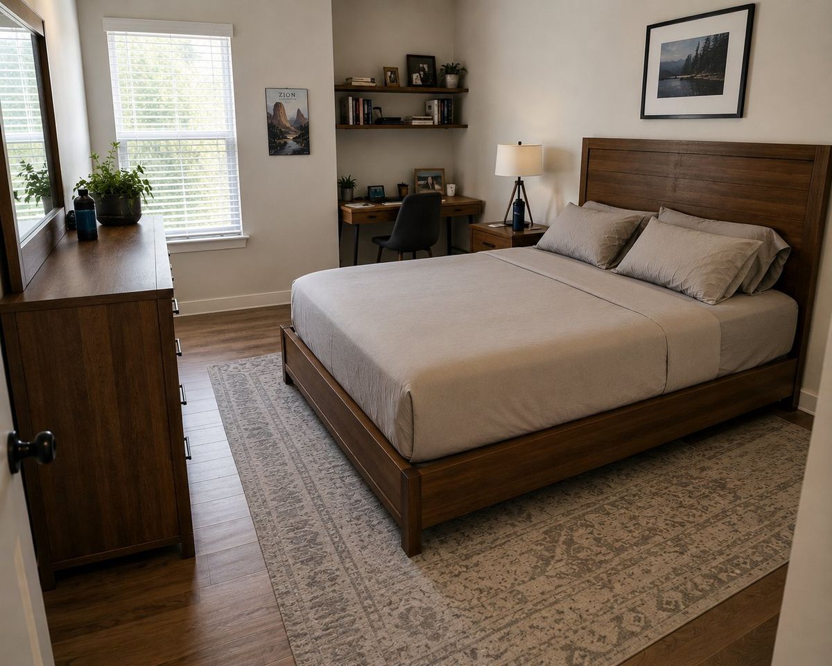 Bedroom after cleaning